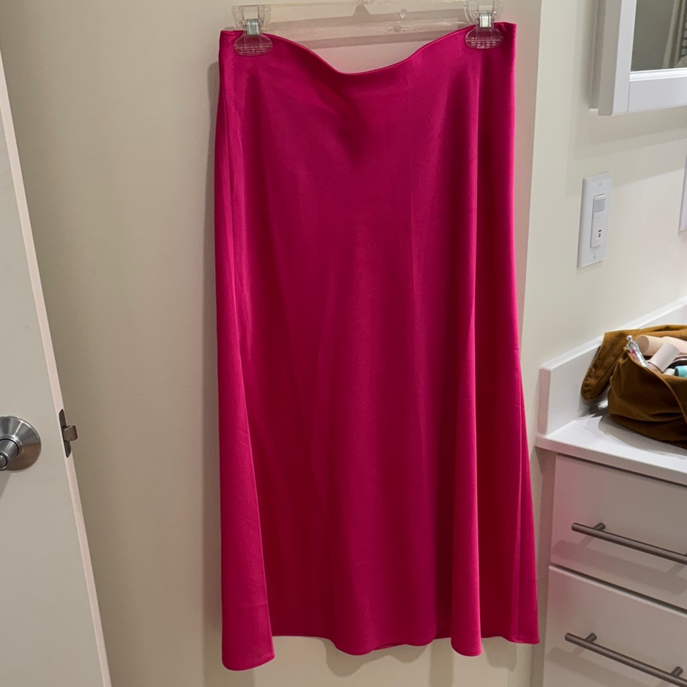J. Crew Pink Silk Skirt